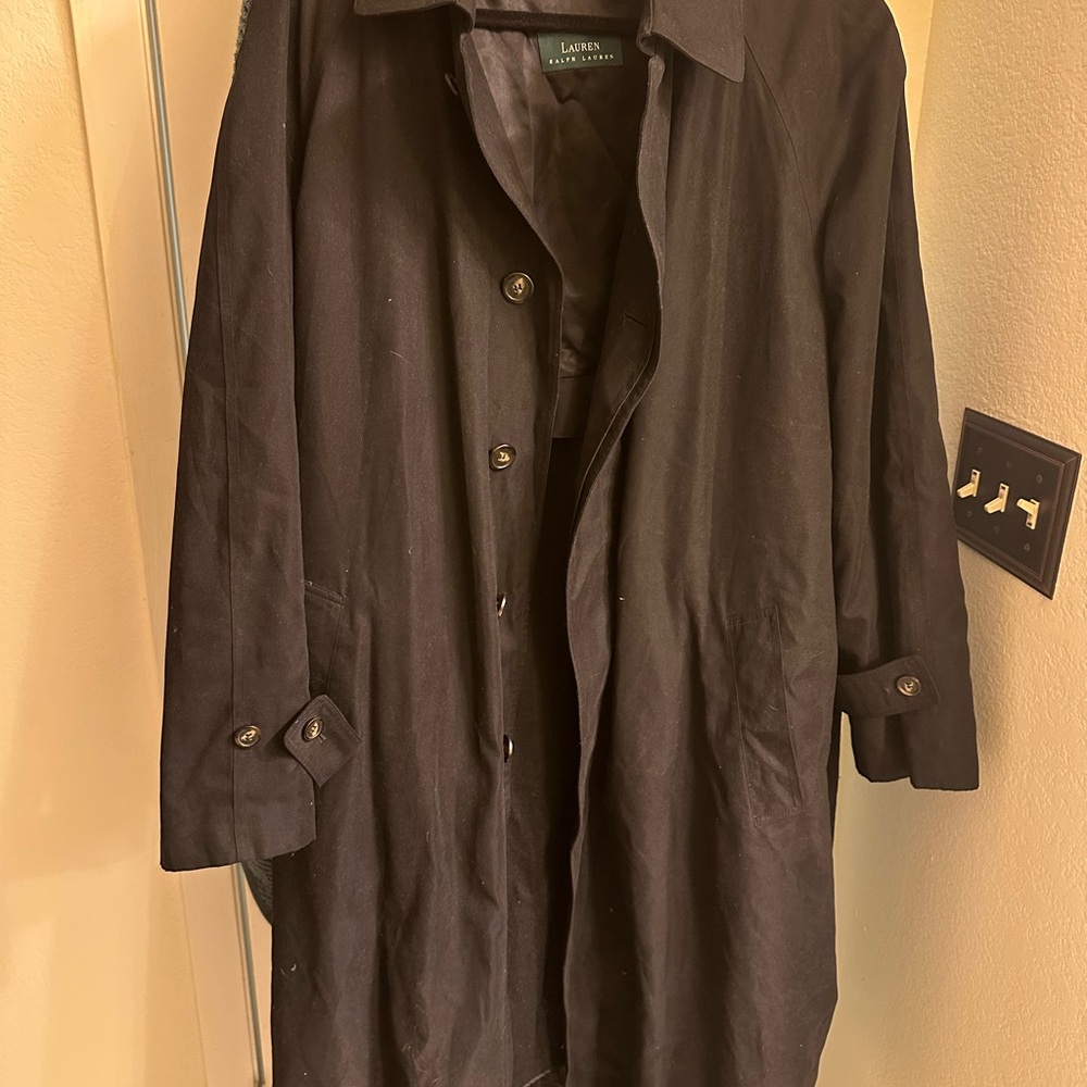 Ralph Lauren Men's Black Trench Coat